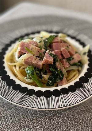 ベーコンとほうれん草のクリームパスタ-レシピのメイン写真