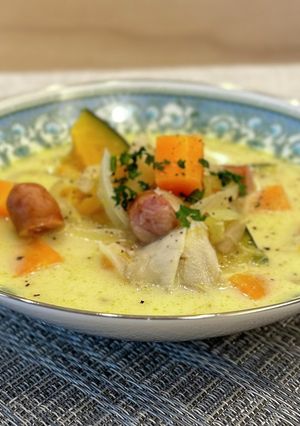 かぼちゃと野菜ゴロゴロスープ-レシピのメイン写真