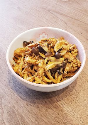 きのこと鶏胸ミンチの中華炒め-レシピのメイン写真