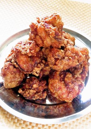 ☺ソースで簡単♪ジューシーな黒唐揚げ☺-レシピのメイン写真