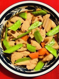 鶏肉とれんこんの炒り煮-レシピのメイン写真