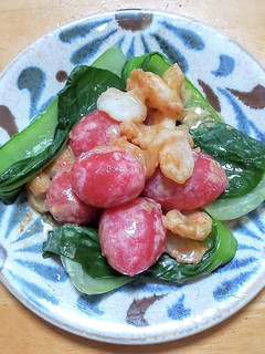 エビとトマトと青梗菜のワインとバター炒め-レシピのメイン写真