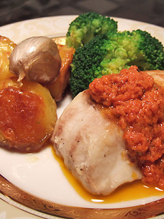 白身魚のドライトマト梅肉ソース添え-レシピのメイン写真