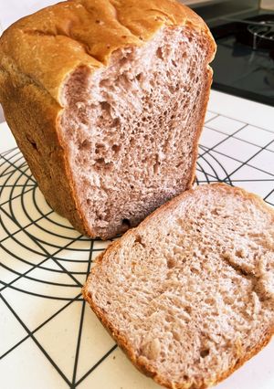 ＨＢにお任せ！ふわふか♡あずき食パン-レシピのメイン写真