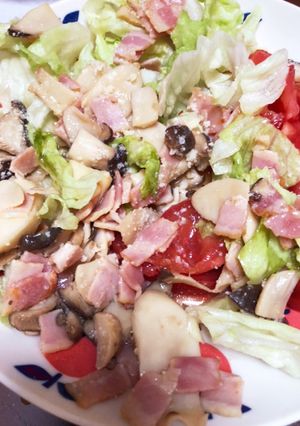 レタスサラダきのこのせ-レシピのメイン写真