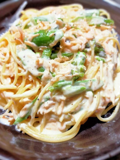 アスパラと桜エビの春クリームパスタ-レシピのメイン写真