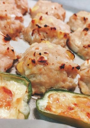オーブンで！ネギたっぷり鶏つくね焼き-レシピのメイン写真