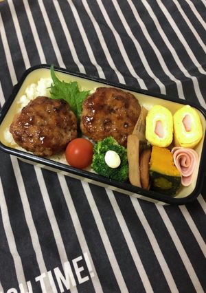 高校生弁当4/7ハンバーグ弁当-レシピのメイン写真