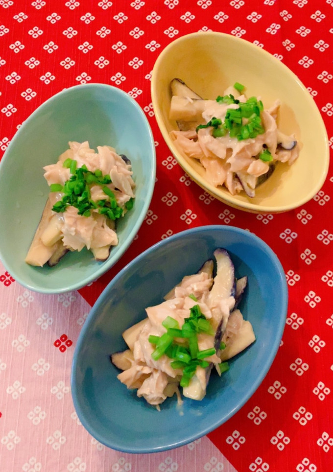 なすとささみの胡麻味噌和え-レシピのメイン写真