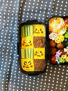 キャラ弁 ポケモンピカチュウ そぼろ弁当-レシピのメイン写真