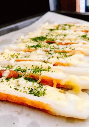 お弁当に！ちくわチーズボート焼き-レシピのメイン写真