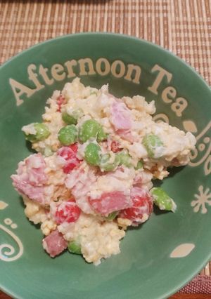 カリっカリハムと枝豆のポテサラ〜-レシピのメイン写真