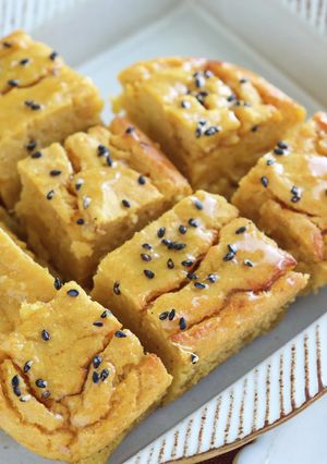 こめココで作る安納芋入りスクエアケーキ-レシピのメイン写真