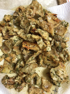 鶏皮のカリカリ青さ粉焼き-レシピのメイン写真
