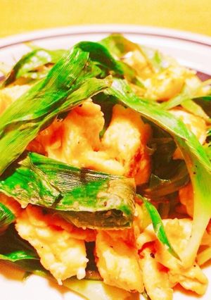 美味しい野草♪ノカンゾウの卵炒め-レシピのメイン写真