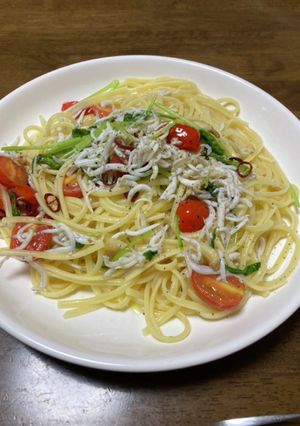釜揚げしらすのペペロンチーノ-レシピのメイン写真