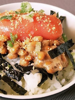 ◆簡単5分♡ごま油香る納豆明太ごはん◆-レシピのメイン写真