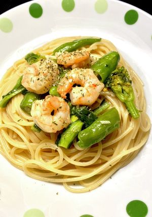海老と菜の花の春パスタ-レシピのメイン写真