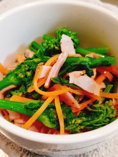菜の花とベーコンの炒め物-レシピのメイン写真