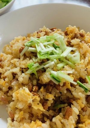 レンジで簡単納豆チャーハン-レシピのメイン写真