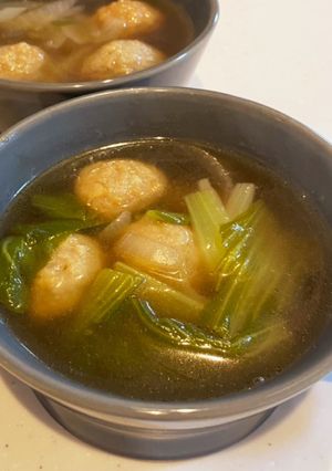 簡単♡チンゲンサイと肉団子の中華スープ-レシピのメイン写真