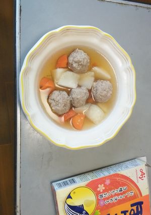 肉団子と根菜の煮物-レシピのメイン写真