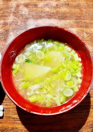 根菜と大根菜のネギ麹味噌汁-レシピのメイン写真
