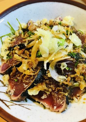 パック活用●鰹のたたきパックの丼-レシピのメイン写真