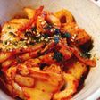 材料2つで、簡単韓国風キムチとちくわ炒め