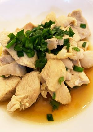 鶏胸肉の中華風ニラ和え-レシピのメイン写真