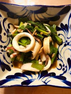 イカと小松菜のバター醤油炒め-レシピのメイン写真