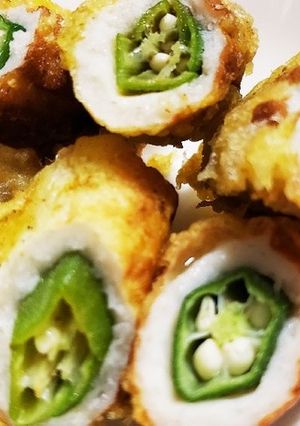 お年寄り絶賛シリーズ☆竹輪・オクラ詰め☆-レシピのメイン写真