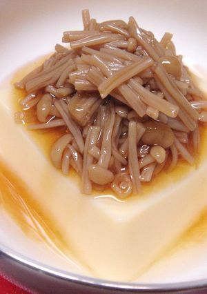 卵豆腐になめたけをのせて♡-レシピのメイン写真