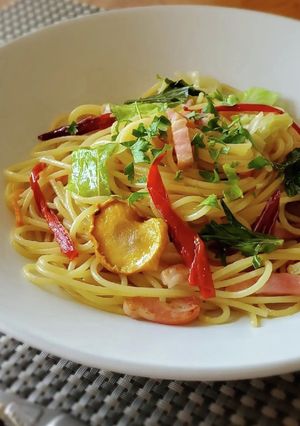 乾燥野菜を使ったペペロンチーノ-レシピのメイン写真