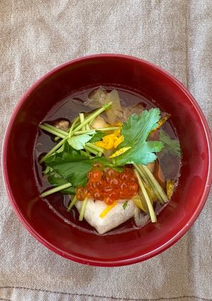 根菜と鶏肉のお雑煮-レシピのメイン写真