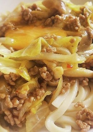 簡単中華風　麻婆あんかけうどん-レシピのメイン写真