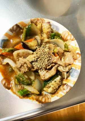 ソースチキンカツ味豚こま大根青椒肉絲風-レシピのメイン写真