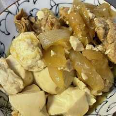 รูปของ ＃すき焼きのたれで#簡単#新玉ネギ肉豆腐