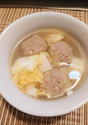 簡単！肉団子と豆腐の中華スープ-レシピのメイン写真