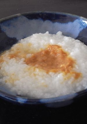 玉子味噌（甘口）＋お粥-レシピのメイン写真