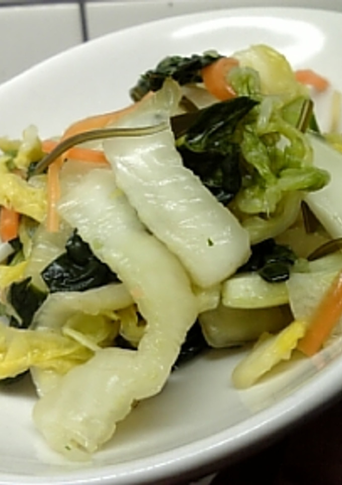 白菜とタ－菜の漬け物-レシピのメイン写真