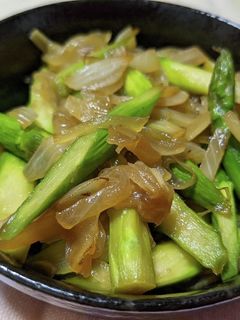 アスパラと新玉ねぎのきんぴら風-レシピのメイン写真