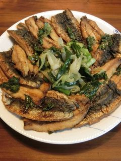 イワシの照り焼き・葉玉ねぎソース添え-レシピのメイン写真