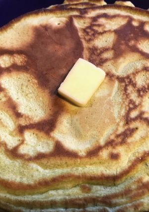 手作りで無添加！青汁ホットケーキ-レシピのメイン写真