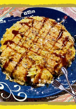 オートミール&豆腐deふわふわお好み焼き-レシピのメイン写真