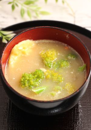 即席！パンに合う野菜卵の味噌スープ　-レシピのメイン写真