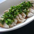 茹で鶏のネギごまポン酢