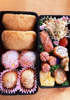 花見弁当(長方形2段)案・男性向け-レシピのメイン写真
