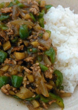 焼肉のたれ味ナスとろライスピーマン入り-レシピのメイン写真