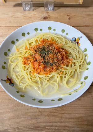 超超簡単鮭フレーククラムポタージュパスタ-レシピのメイン写真